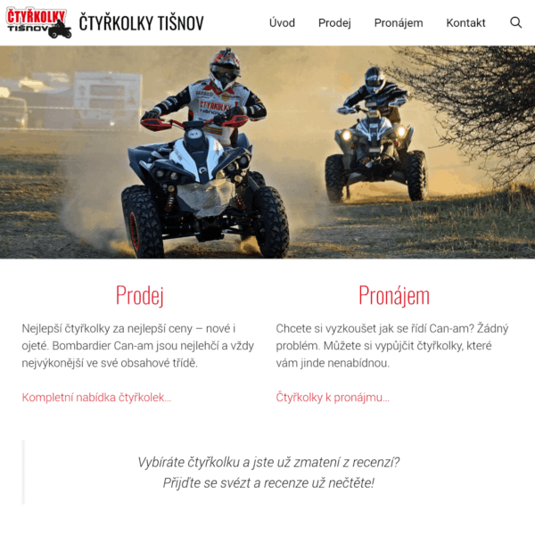 web Čtyřkolky Tišnov