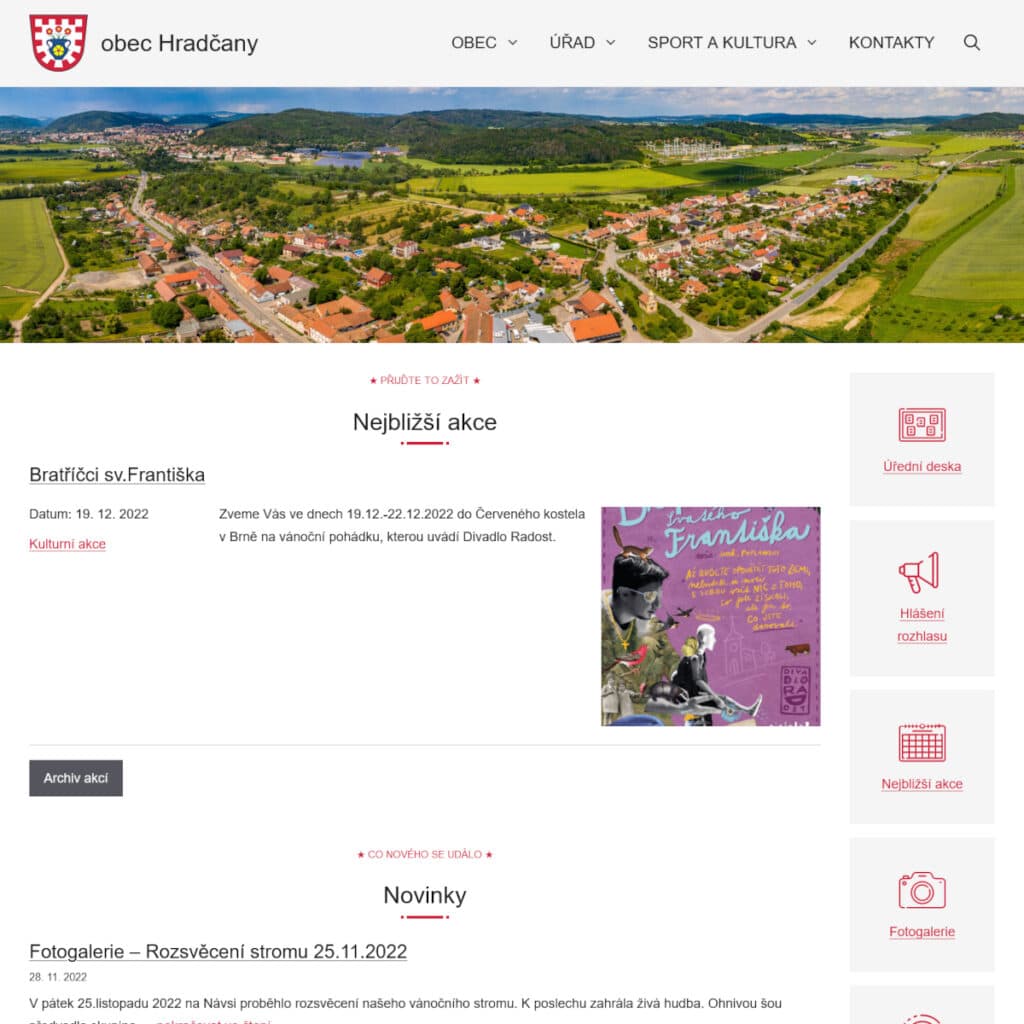 obec Hradčany u Tišnova